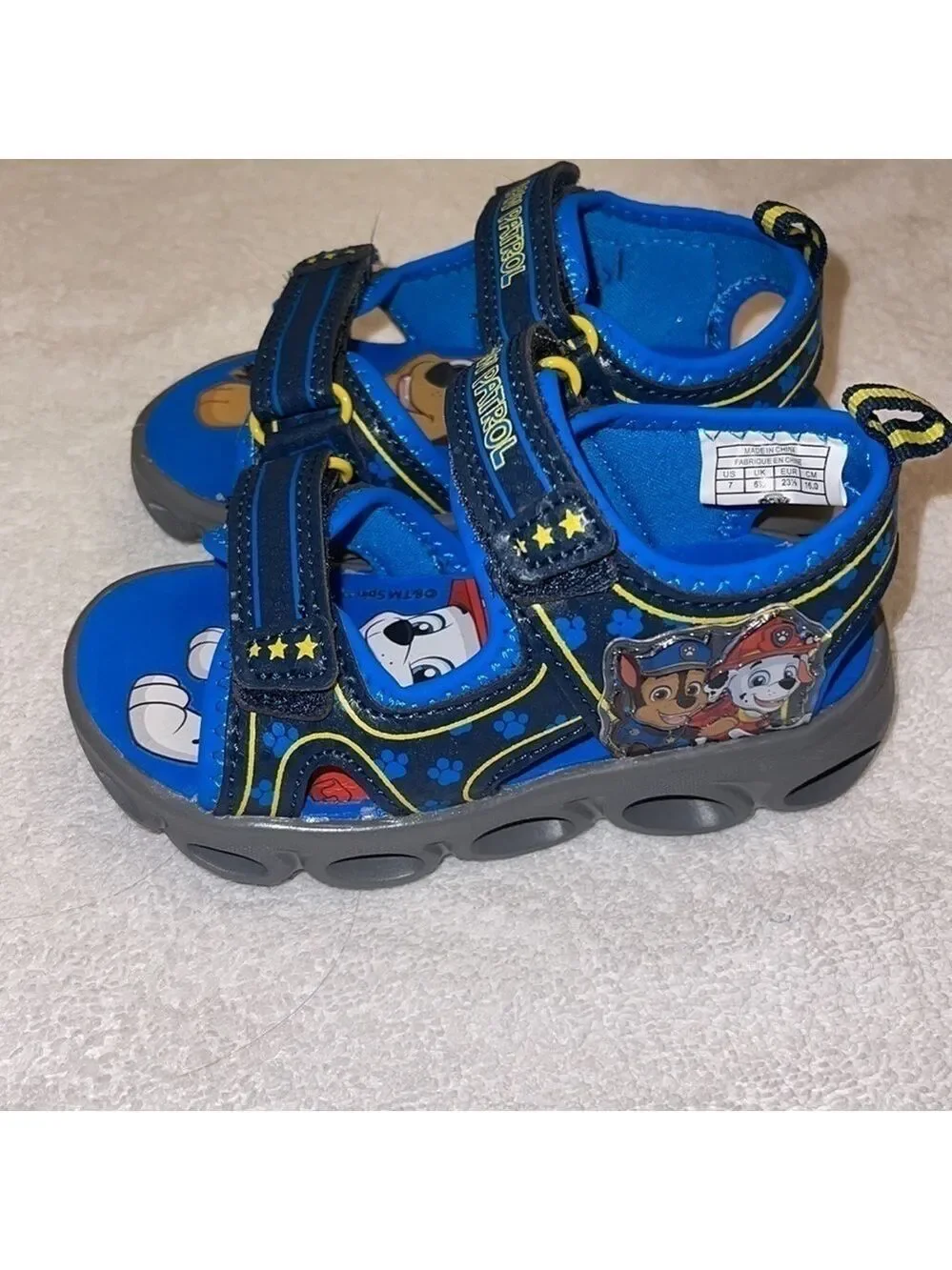 Paw patrol light up sole sandals